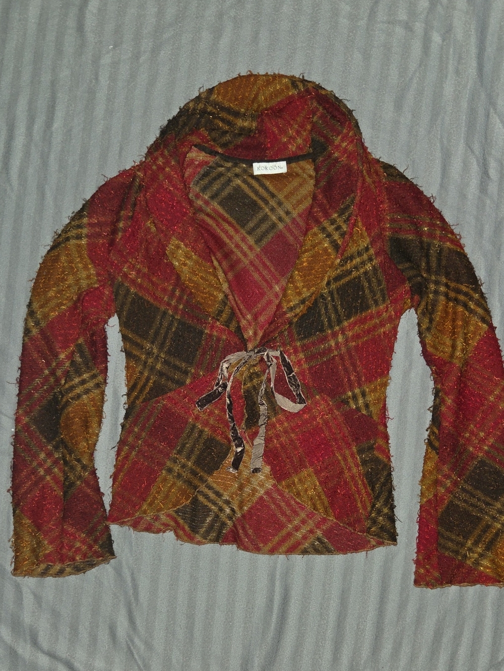 Kokoon Vintage Striped Tie-Front Cardigan - Good Condition